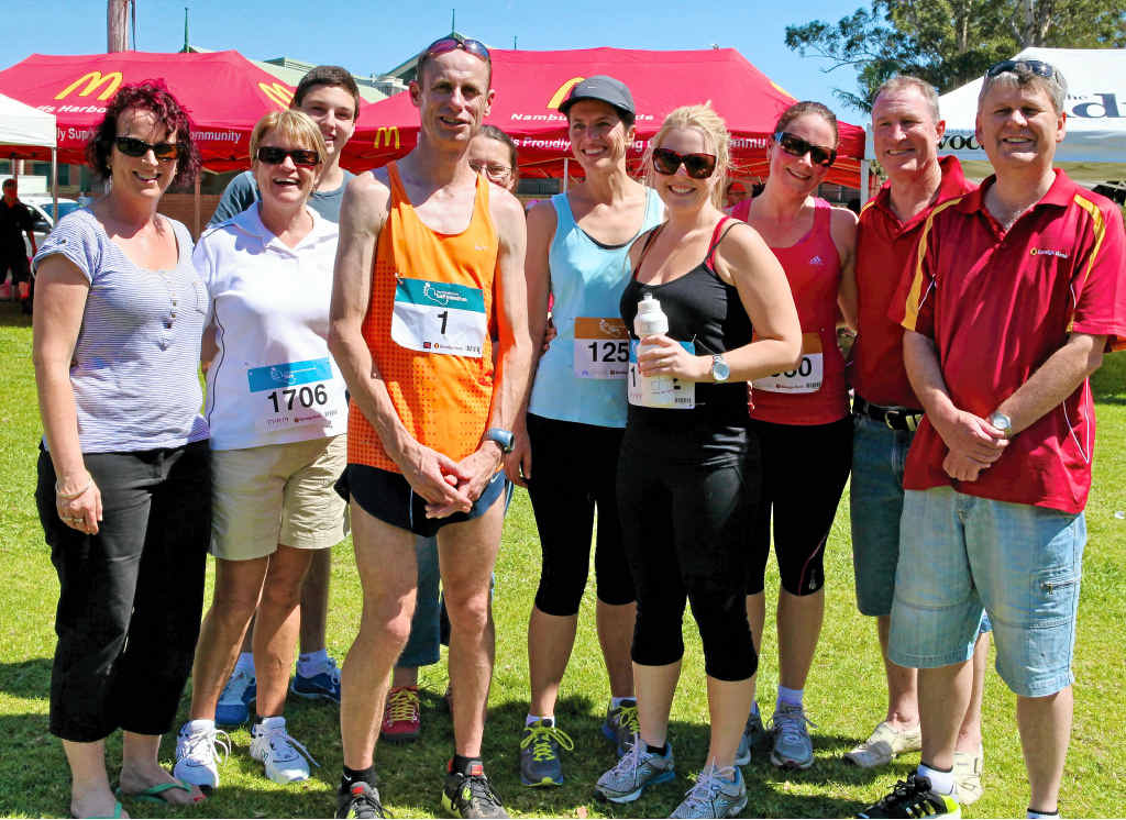 GETTING SET: ‘Monnas’ and Bendigo Bank staff limber up for the fourth running festival. GETTING SET: ‘Monnas’ and Bendigo Bank staff limber up for the fourth running festival.
